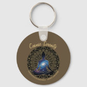 Cosmic Serenity Meditation – Galaxy Mandala Schlüsselanhänger (Vorderseite)