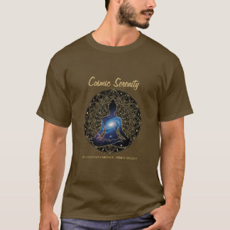 Cosmic Serenity Meditation – Galaxy Mandala  T-Shirt