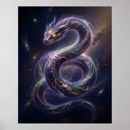 Cosmic Serpent Star Void Poster (Vorne)