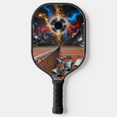 Cosmic Serve — Black Hole Over Center Court Pickleball Schläger (Rückseite)