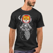 Cosmic Shiba Astronaut Design T-Shirt (Vorderseite)