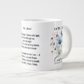 Cosmic Sip October Birth Flower Mug of Love Jumbo-Tasse (Vorderseite Rechts)