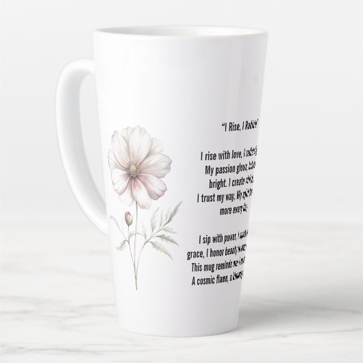 Cosmic Sip October Birth Flower Mug of Love Milchtasse (Linke Ecke)