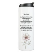 Cosmic Sip • October Birth Flower Thermal Tumbler Thermosbecher (Nach links gedreht)