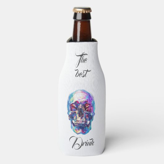 "Cosmic Skull Beer Bottle Insulator" Flaschenkühler (Flaschenvorderseite)