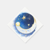 Cosmic Sky Watercolor Kinderdusche Serviette (Ecke)