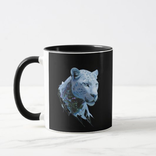 Cosmic Snow Leopard Abstract Art Tasse (Links)
