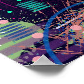 Cosmic Snow Storm: Abstract Maximalism Art Poster (Ecke)