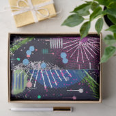 Cosmic Snow Storm: Abstract Maximalism Art Seidenpapier (Geschenk)