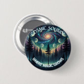 Cosmic Solitude Galaxy Forest • Moon Phases Button (Vorne & Hinten)