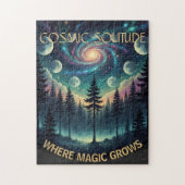 Cosmic Solitude Galaxy Forest • Moon Phases Puzzle (Vertikal)