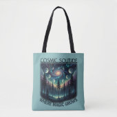 Cosmic Solitude Galaxy Forest • Moon Phases Tasche (Vorderseite)