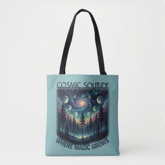 Cosmic Solitude Galaxy Forest • Moon Phases Tasche (Vorderseite)