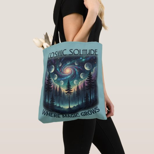 Cosmic Solitude Galaxy Forest • Moon Phases Tasche (Von Nahem)