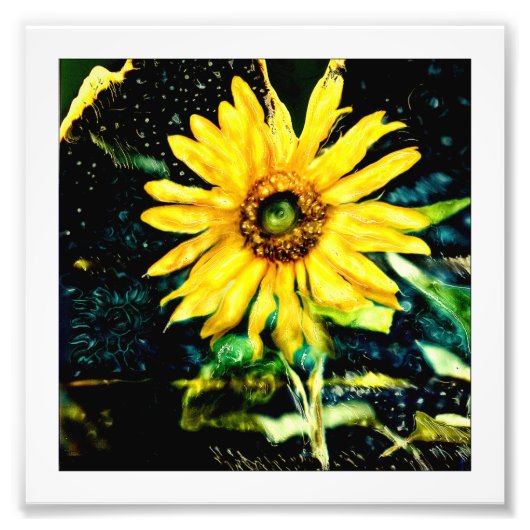 Cosmic Sonnenblume Original Fotografie von Slrusse (Vorne)