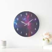 Cosmic Space Stars and Nebula Große Wanduhr (Zuhause)