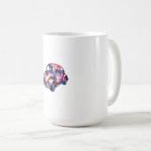 Cosmic Space Volkswagen Beetle Watercolor Illustra Kaffeetasse (VorderseiteRechts)