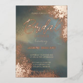 Cosmic Sparkle Hombre Wash Brautparty Folieneinladung (Vorderseite)