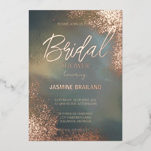 Cosmic Sparkle Hombre Wash Brautparty Folieneinladung (Vorderseite)