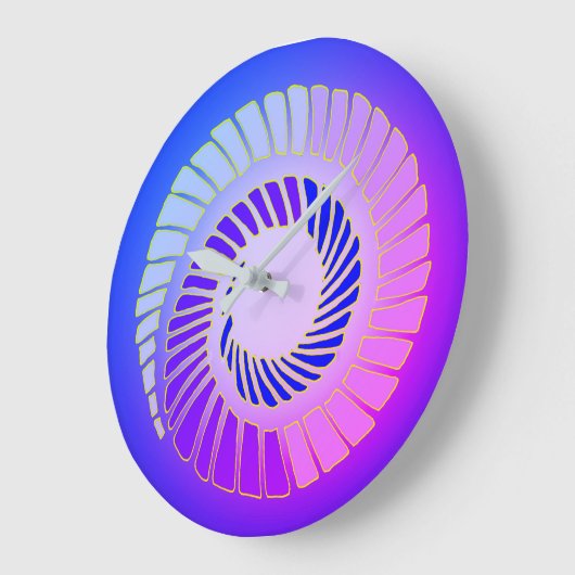 Cosmic Spiral Wall Clock Große Wanduhr (Winkel)