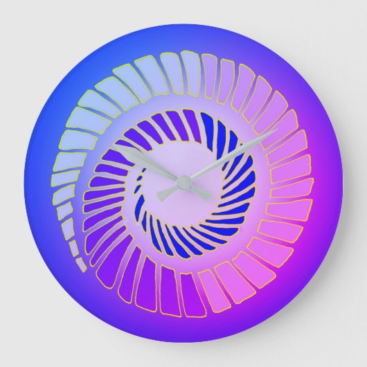 Cosmic Spiral Wall Clock Große Wanduhr (Vorderseite)