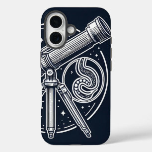 Cosmic Stargazer Vintag Telescope Art Phone Case