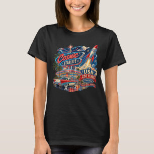 Cosmic Starlite USA 250 Jahre Vintage Damen T-Shir T-Shirt