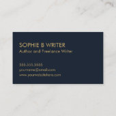 Cosmic Starry Beruflich Authors Writers Visitenkarte (Rückseite)