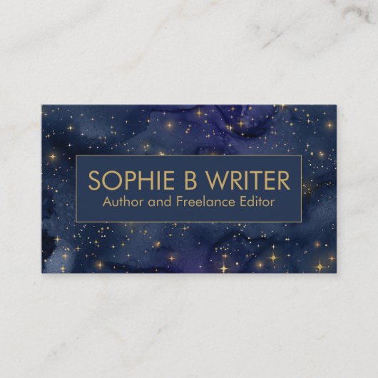 Cosmic Starry Beruflich Authors Writers Visitenkarte (Vorderseite)