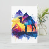 Cosmic Starry Night Egyptian Camel Landschaft Ankündigung (Stehend Vorderseite)