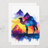 Cosmic Starry Night Egyptian Camel Landschaft Ankündigung (Vorne/Hinten)