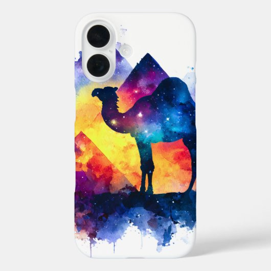 Cosmic Starry Night Egyptian Camel Landschaft Case-Mate iPhone Hülle (Rückseite)