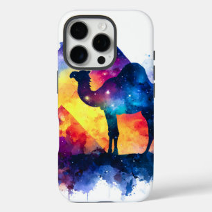 Cosmic Starry Night Egyptian Camel Landschaft iPhone 16 Pro Hülle