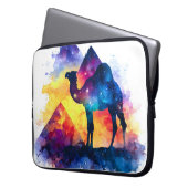Cosmic Starry Night Egyptian Camel Landschaft Laptopschutzhülle (Vorderseite Links)