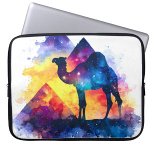 Cosmic Starry Night Egyptian Camel Landschaft Laptopschutzhülle