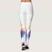 Cosmic Starry Night Egyptian Camel Landschaft Leggings (Rückseite)