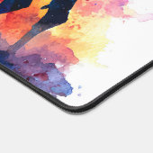 Cosmic Starry Night Egyptian Camel Landschaft Schreibtischunterlage (Ecke)