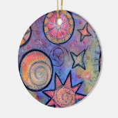 Cosmic Stars Celestial Keramik Ornament (Links)