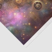 Cosmic Steampunk Celestis Fantasy Cat Decoupage Seidenpapier (Ausschnitt)