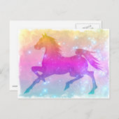 Cosmic Steve Colorful Horses Stars Postkarte (Vorne/Hinten)