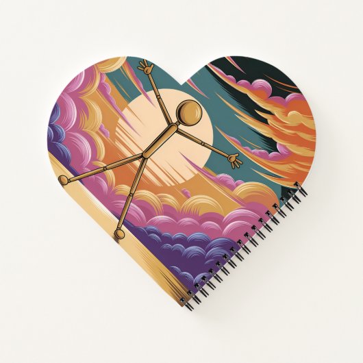 Cosmic Stickman Notebook Notizblock (Rückseite)