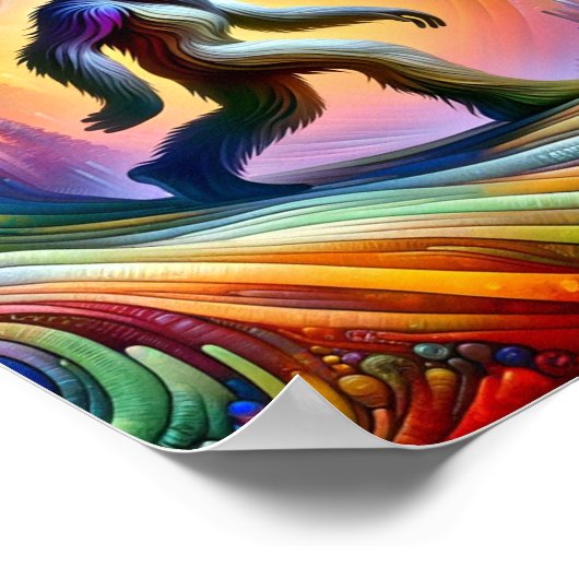 Cosmic Stride: Bigfoot's Vivid Journey Poster (Ecke)