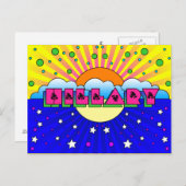 Cosmic Style Hillary Celebration Poster Postkarte (Vorne/Hinten)