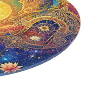 Cosmic Sun Mandala Art Schneidebrett (Ecke)
