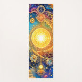 Cosmic Sun Mandala Art Yogamatte (Vorderseite)