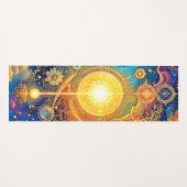 Cosmic Sun Mandala Art Yogamatte (Vorderseite (Horizontal))