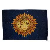 Cosmic Sun Moon Boho Goddess Celestial Mandala Art Kissenbezug (Vorderseite-Links)