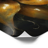 Cosmic Sunflower - AI Fantasy Digital Art Print Poster (Ecke)