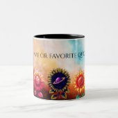 Cosmic Sunflower Mug-Personalized Gift Zweifarbige Tasse (Mittel)