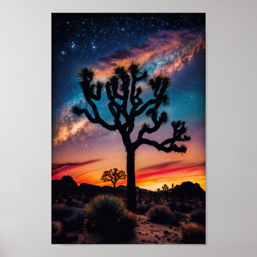 Cosmic Sunset at Joshua Tree Nationalpark Locarno Poster (Vorne)